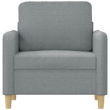 vidaXL Fauteuil 60 cm stof lichtgrijs