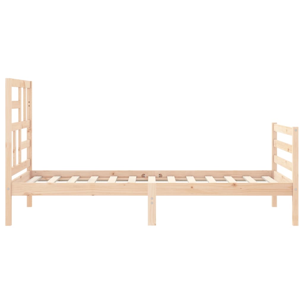 vidaXL Bedframe met hoofdbord massief hout