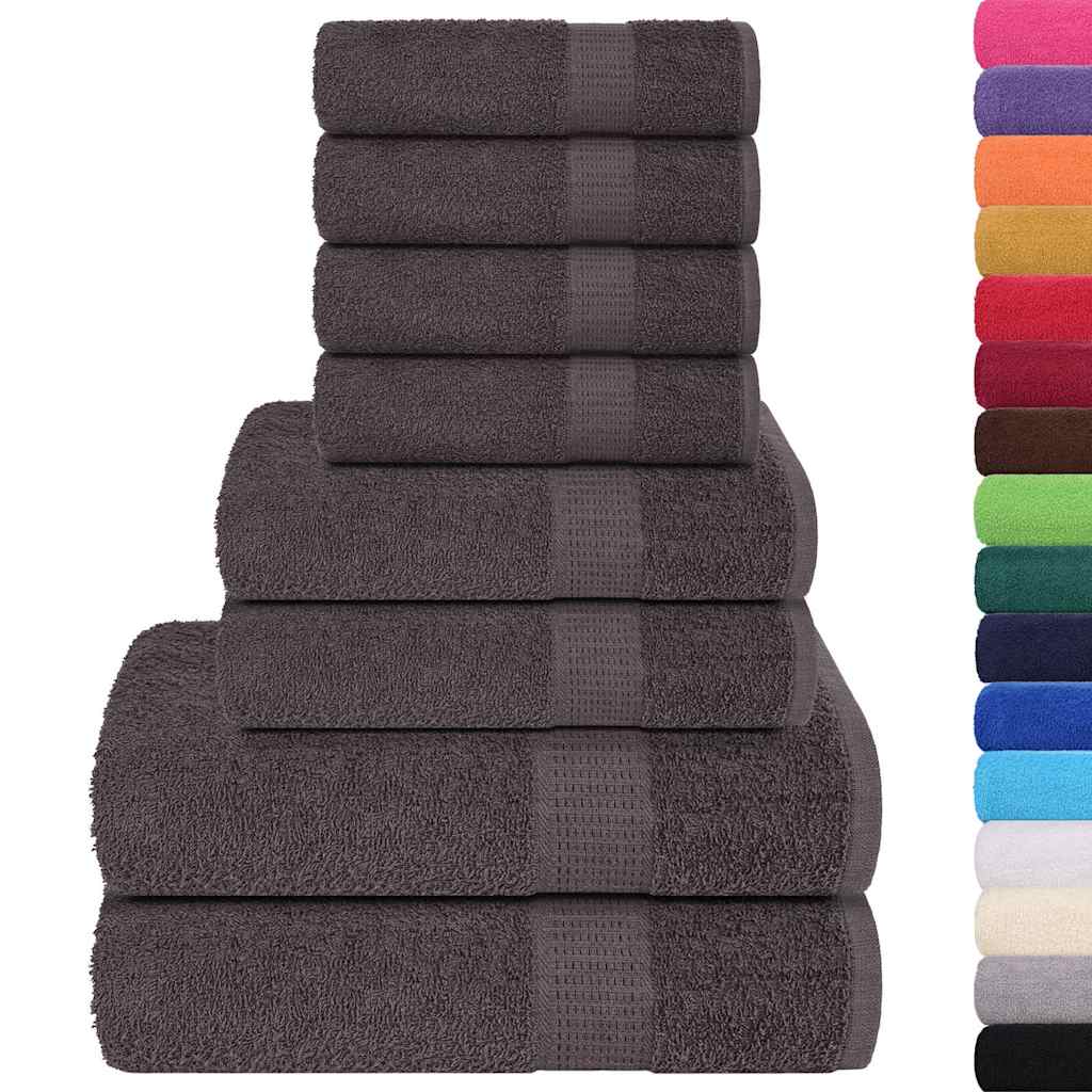 vidaXL 8-Piece Towel Set FROGN 360 gsm white