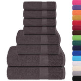 vidaXL 8-Piece Towel Set FROGN 360 gsm white