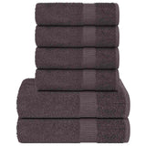 vidaXL 6-piece Towel Set FROGN 360 gsm white