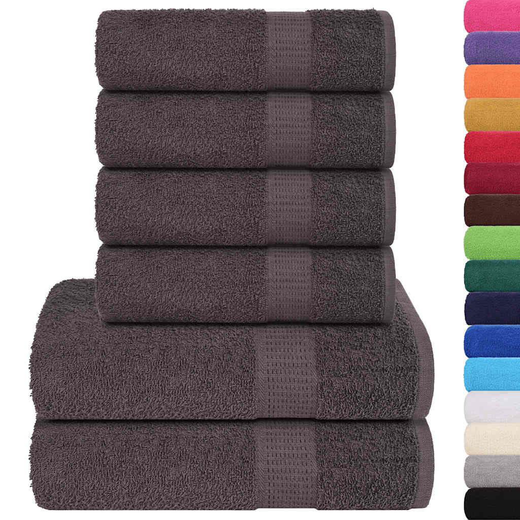 vidaXL 6-piece Towel Set FROGN 360 gsm white