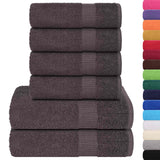 vidaXL 6-piece Towel Set FROGN 360 gsm white