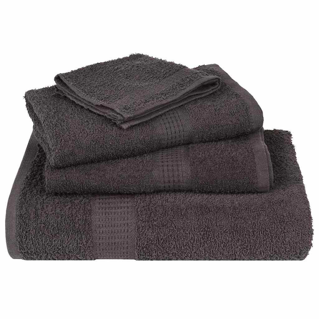 vidaXL 6-piece Towel Set FROGN 360 gsm white