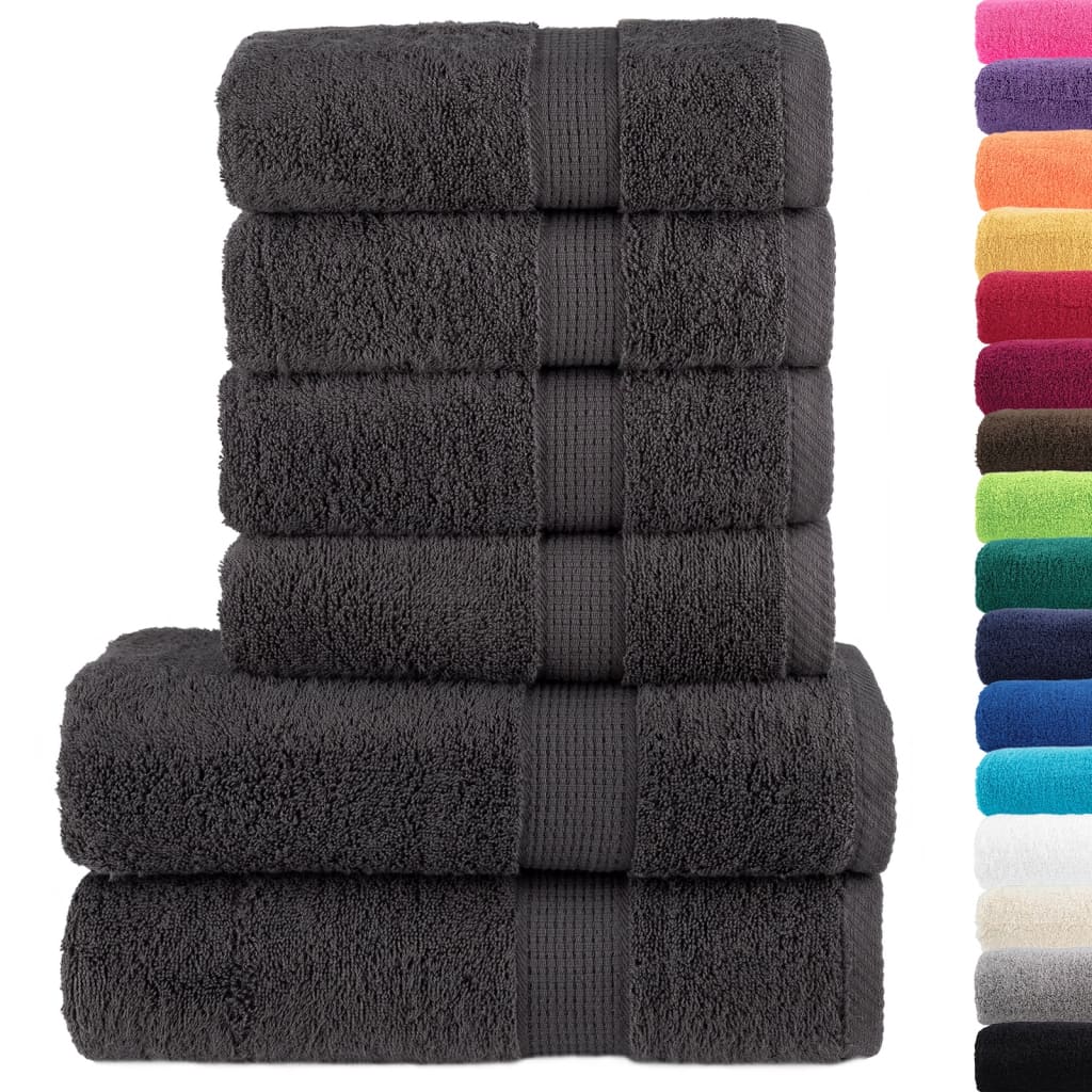 vidaXL 6-piece Towel Set SOLUND 600 gsm white