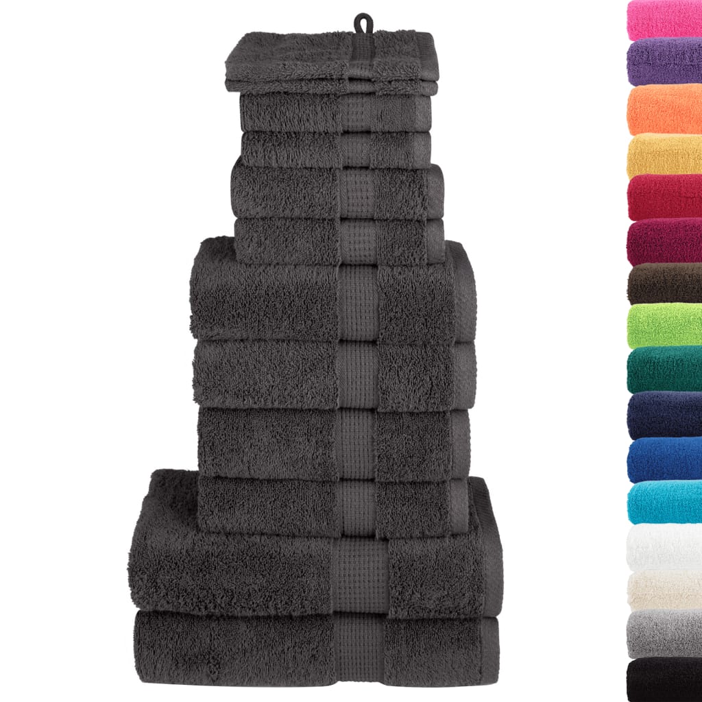 vidaXL 12-Piece Towel Set SOLUND 600 gsm white