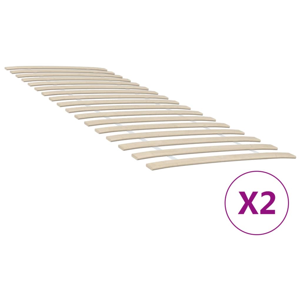 vidaXL Bed Slat Replacement with 34 Slats 2 pcs 70x200 cm