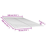 vidaXL 2-Piece 48-Slat Bed Base 70x200 cm