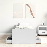 vidaXL Bedframe met hoofd- en voeteneinde wit 100x200 cm