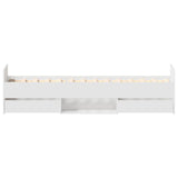 vidaXL Bedframe met hoofd- en voeteneinde wit 100x200 cm