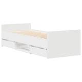vidaXL Bedframe met hoofd- en voeteneinde wit 100x200 cm