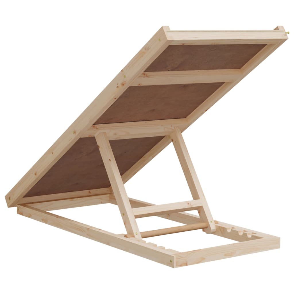 vidaXL Dog Ramp 100x40 cm Solid Fir Wood Grey