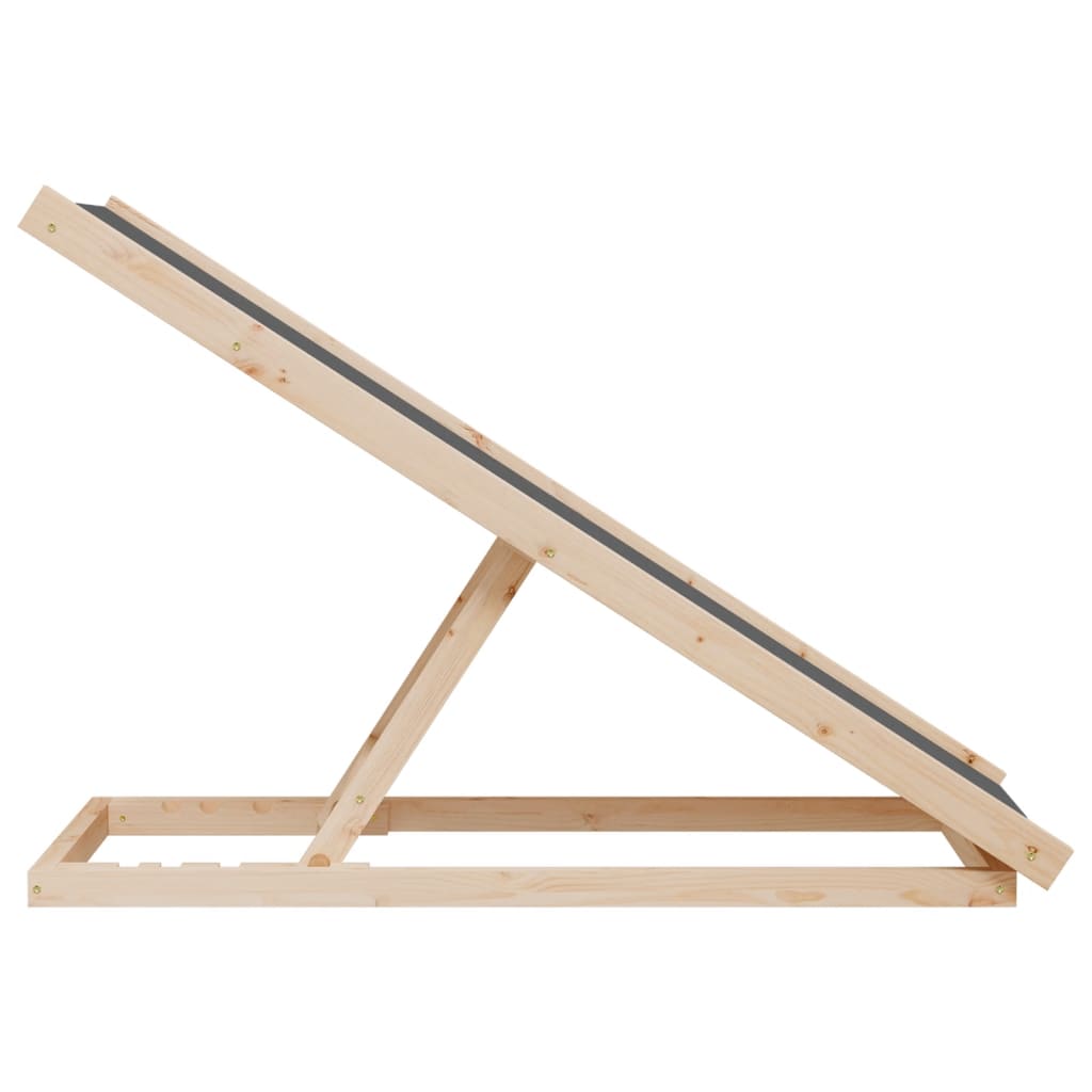vidaXL Dog Ramp 100x40 cm Solid Fir Wood Grey