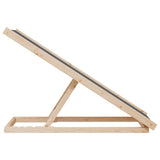 vidaXL Dog Ramp 100x40 cm Solid Fir Wood Grey