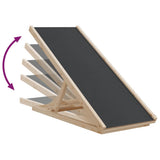 vidaXL Dog Ramp 100x40 cm Solid Fir Wood Grey