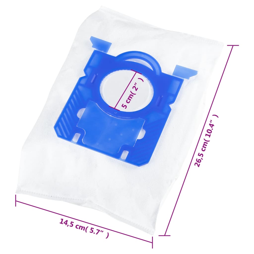 vidaXL Vacuum Cleaner Bags for Philips S-bag 20 pcs