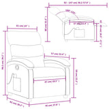 vidaXL Massage Recliner with Light Grey Fabric