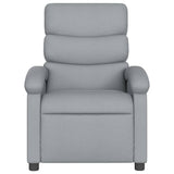 vidaXL Massage Recliner with Light Grey Fabric