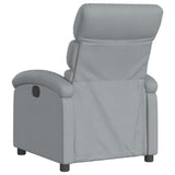 vidaXL Massage Recliner with Light Grey Fabric