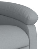 vidaXL Massage Recliner with Light Grey Fabric