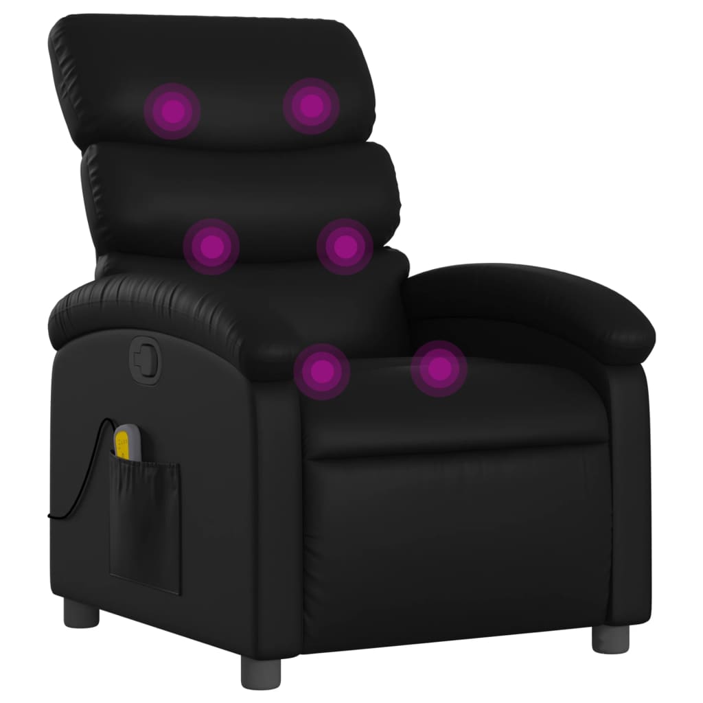vidaXL Massagestoel van zwart kunstleer