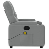 vidaXL Massagestoel met lichtgrijze stof