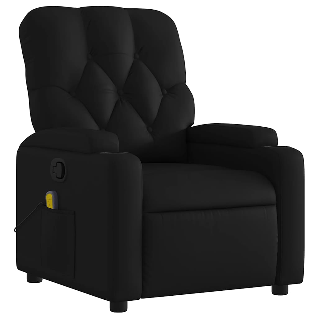 vidaXL Massage Chair Black Artificial Leather