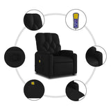 vidaXL Massage Chair Black Artificial Leather