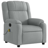vidaXL Massagestoel met lichtgrijze stof