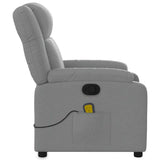 vidaXL Massagestoel met lichtgrijze stof