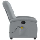 vidaXL Massagestoel met lichtgrijze stof