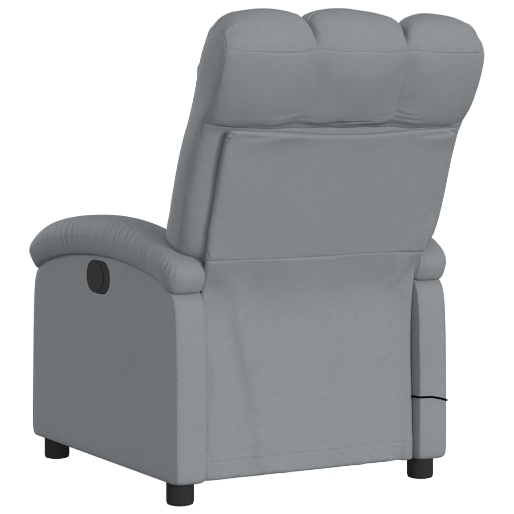 vidaXL Massagestoel met lichtgrijze stof