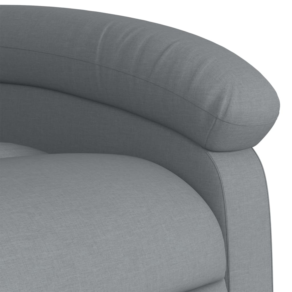 vidaXL Massagestoel met lichtgrijze stof
