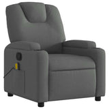 vidaXL Massagestoel in donkergrijze stof