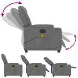 vidaXL Massagestoel in donkergrijze stof