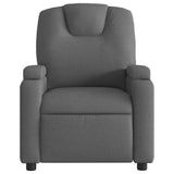 vidaXL Massagestoel in donkergrijze stof