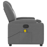 vidaXL Massagestoel in donkergrijze stof
