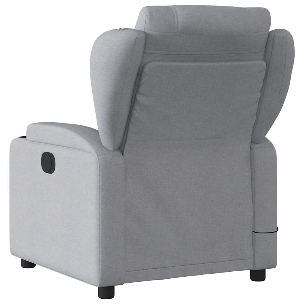 vidaXL Massagestoel met lichtgrijze stof