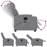 vidaXL Massagestoel met lichtgrijze stof