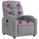 vidaXL Massagestoel met lichtgrijze stof