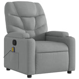 vidaXL Massagestoel met lichtgrijze stof