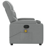 vidaXL Massagestoel met lichtgrijze stof
