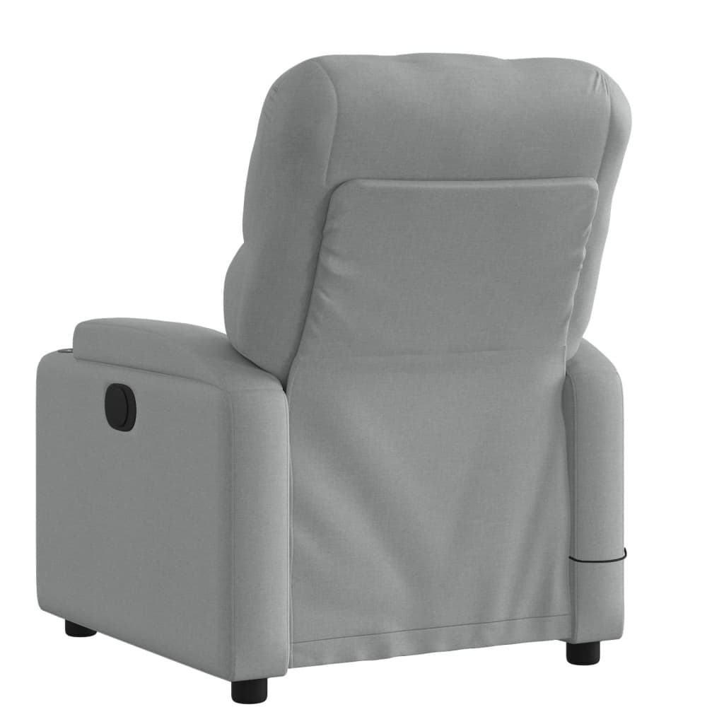 vidaXL Massagestoel met lichtgrijze stof