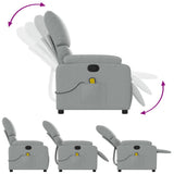 vidaXL Massagestoel met lichtgrijze stof