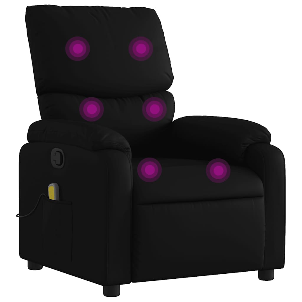 vidaXL Massage Chair Black Artificial Leather