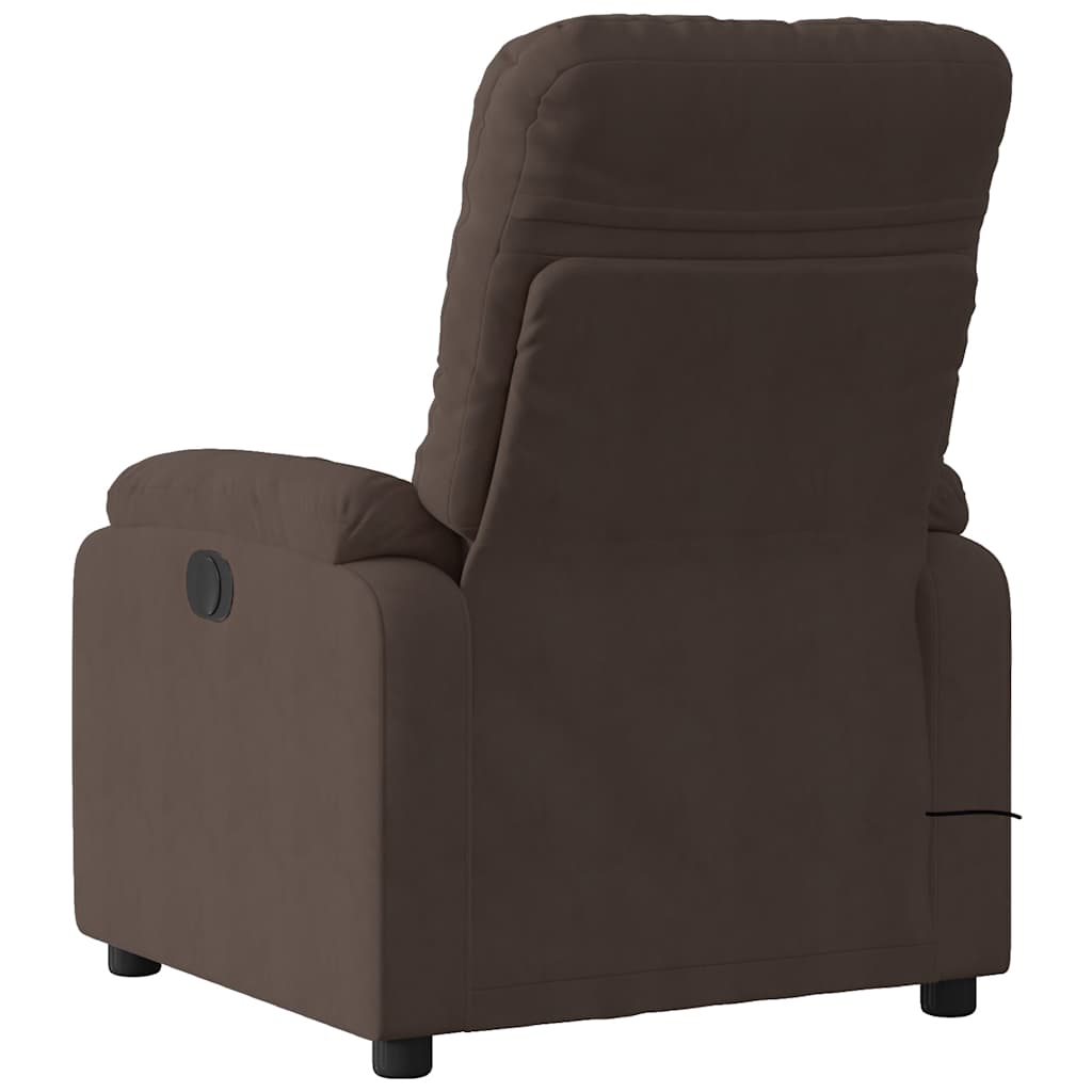 vidaXL Massagestoel van microvezelstof in bruin
