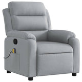 vidaXL Massagestoel met lichtgrijze stof