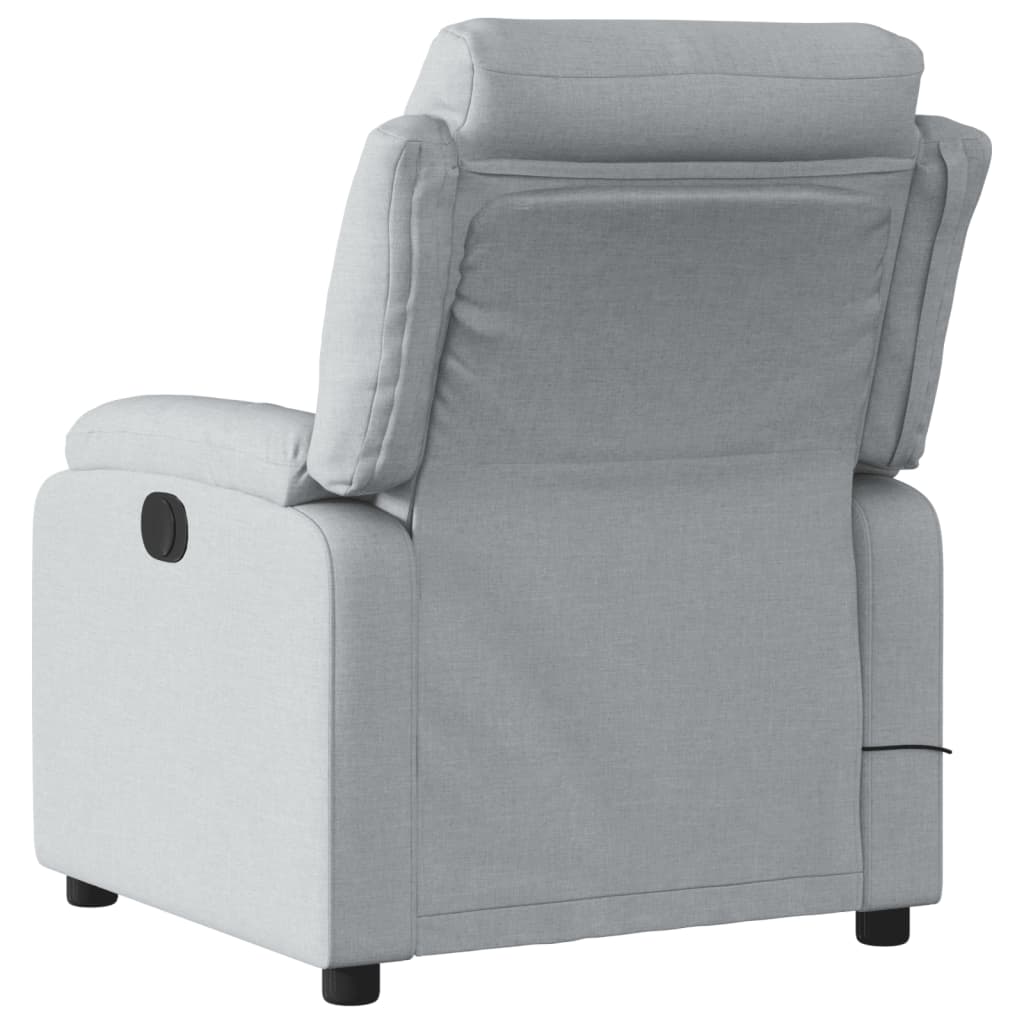 vidaXL Massagestoel met lichtgrijze stof