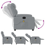 vidaXL Massagestoel met lichtgrijze stof