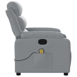 vidaXL Massagestoel met lichtgrijze stof